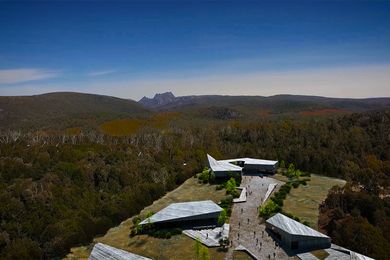 A view of the new Cradle Mountain visitor centre based on the masterplan.