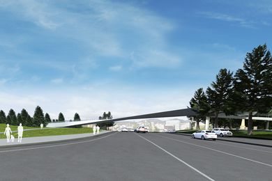 The proposed Tasman Highway Memorial Bridge by Denton Corker Marshall.