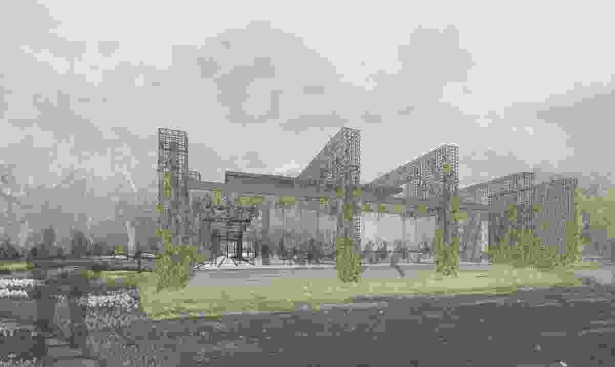 Fender Katsalidis Architects' proposal for the Southern Highlands Botanic Gardens visitor centre.